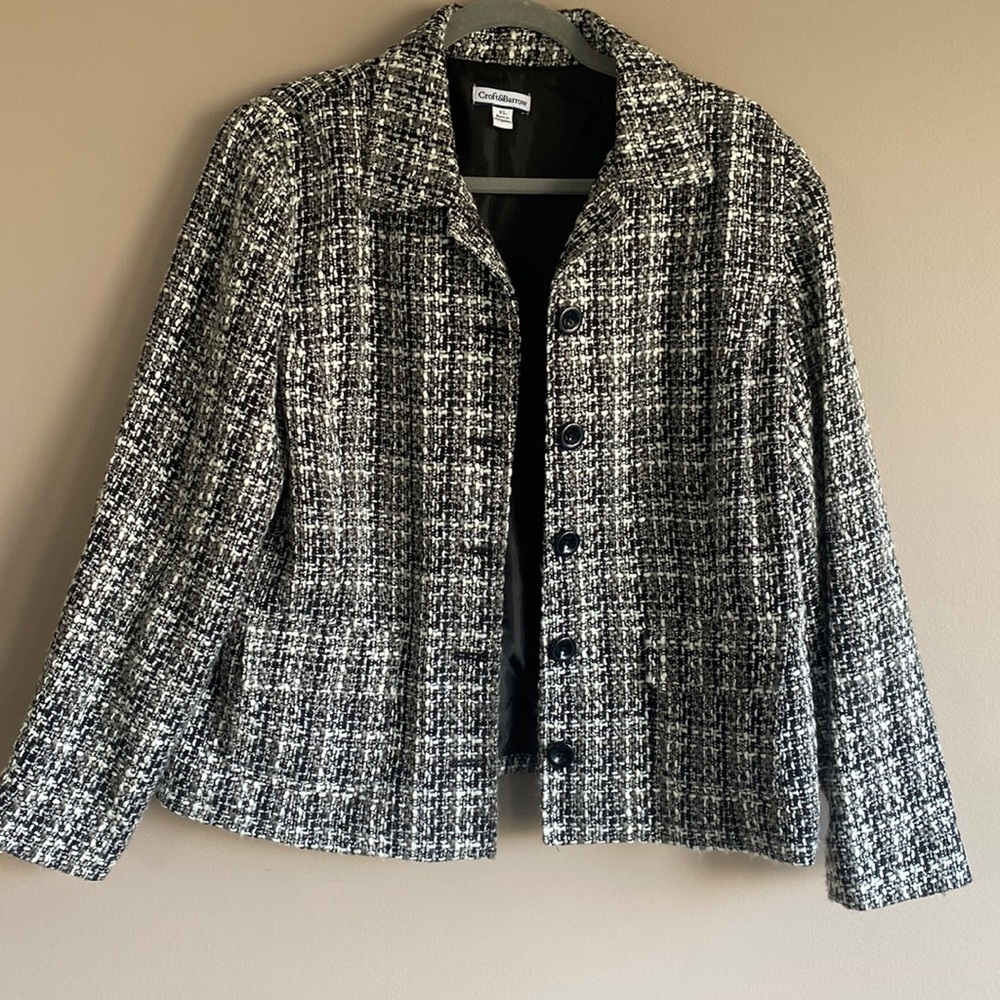 croft and barrow size XL black and white